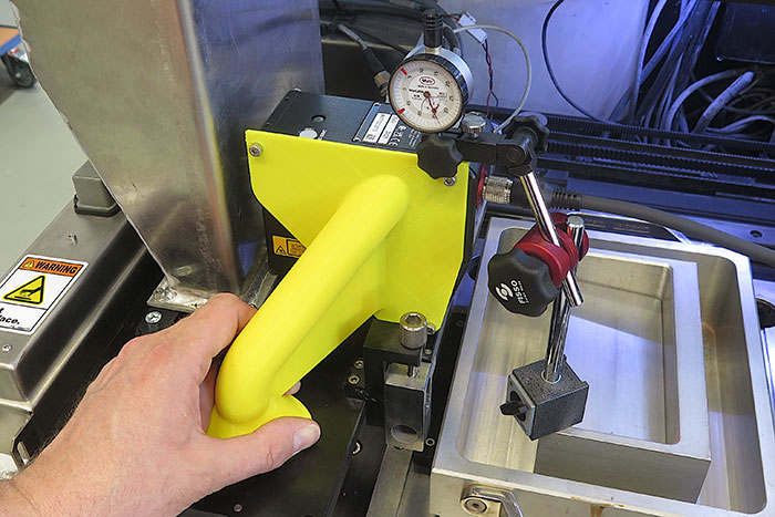 Ausmessen der Einbauposition des Scanners im Drucker